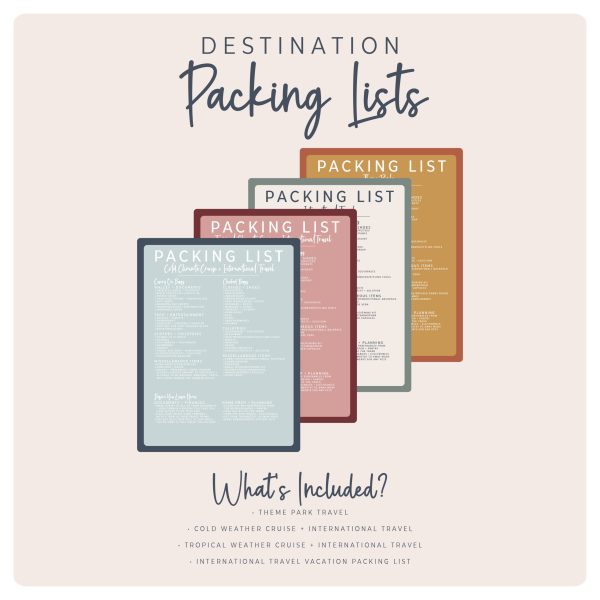 My Packing Lists | INSTANT DIGITAL DOWNLOAD